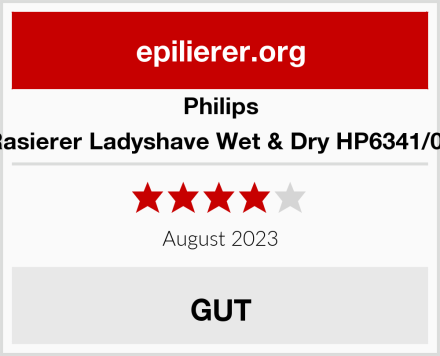 Philips Rasierer Ladyshave Wet & Dry HP6341/00 Test