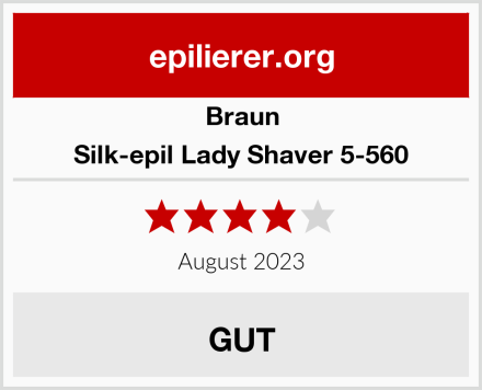 Braun Silk-epil Lady Shaver 5-560 Test